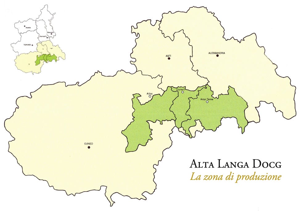 Il territorio di produzione (credits Consorzio Alta Langa DOCG)