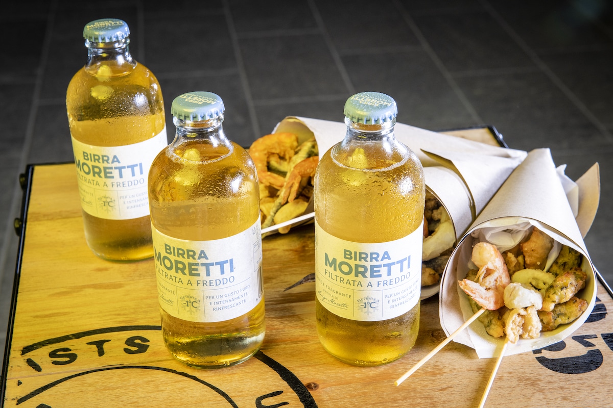 Birra Moretti Filtrata a Freddo con fritto