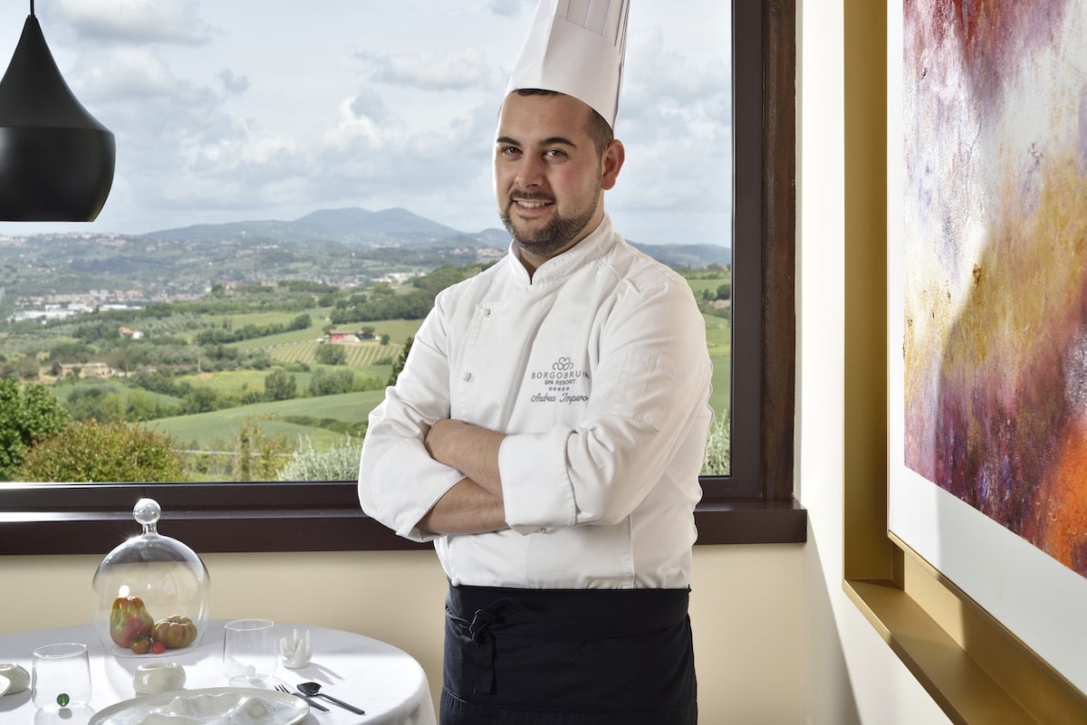Chef Andrea Impero ristorante Elementi Borgobrufa