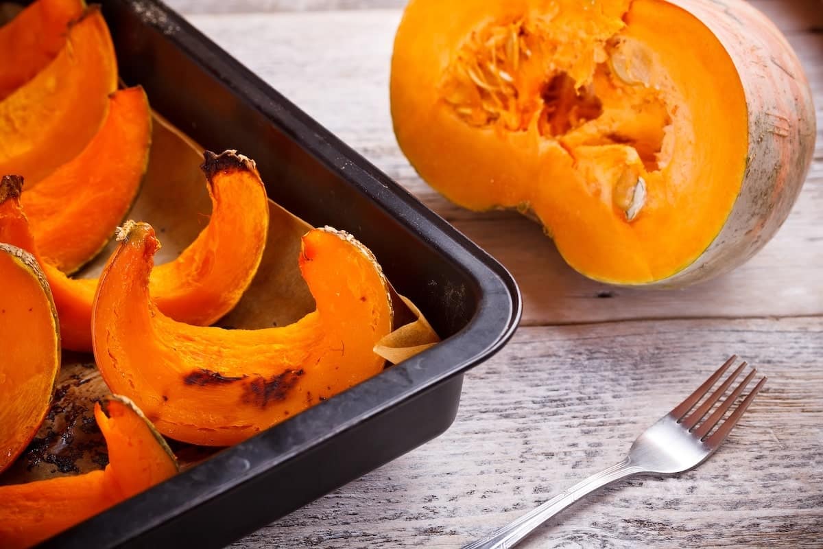 bake the pumpkin in the oven