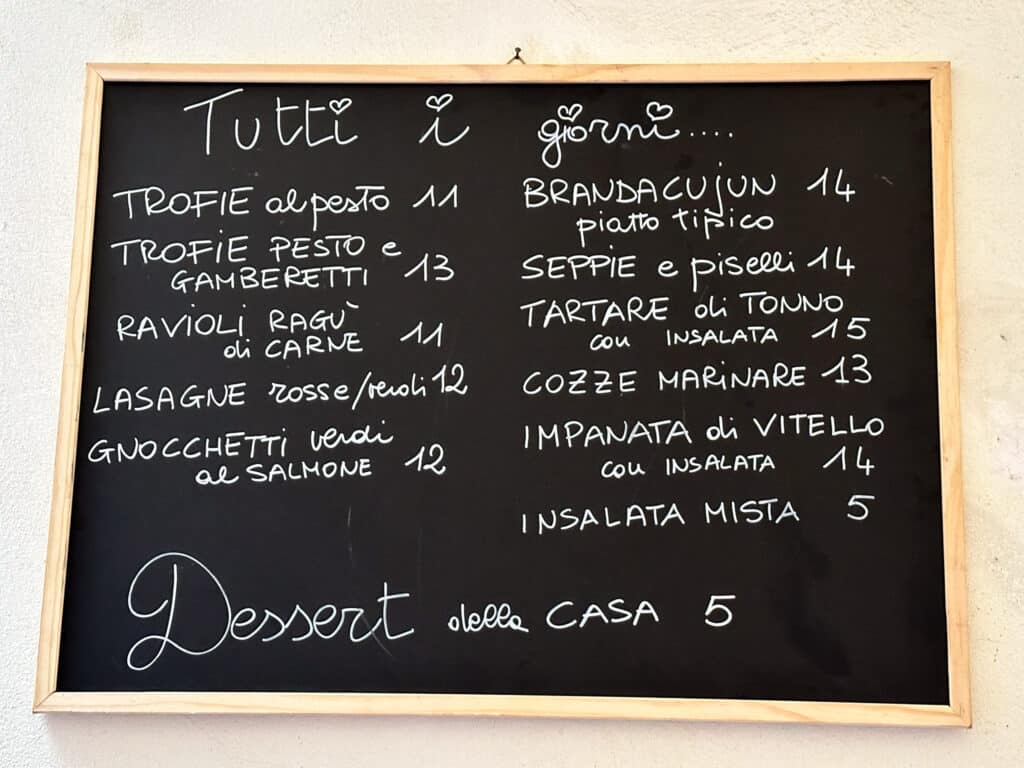 piatti tipici Sanremo