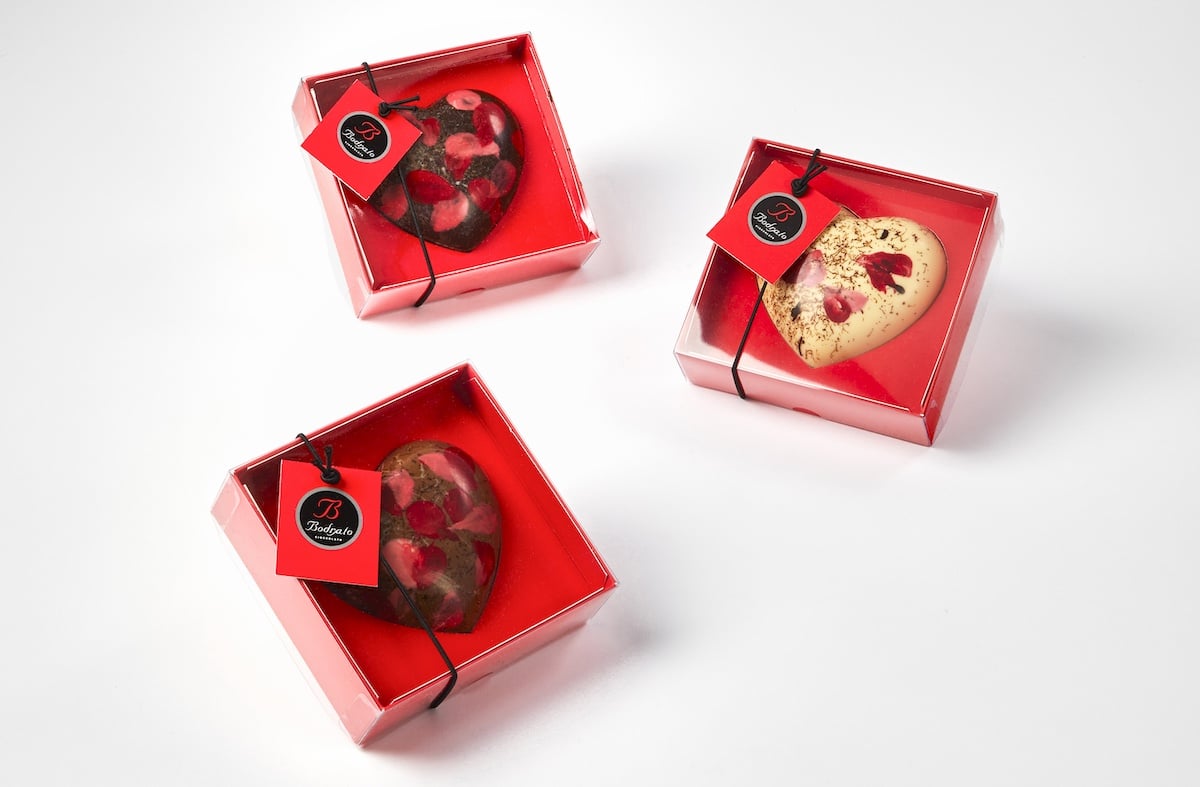 Cuori di cioccolato Petali